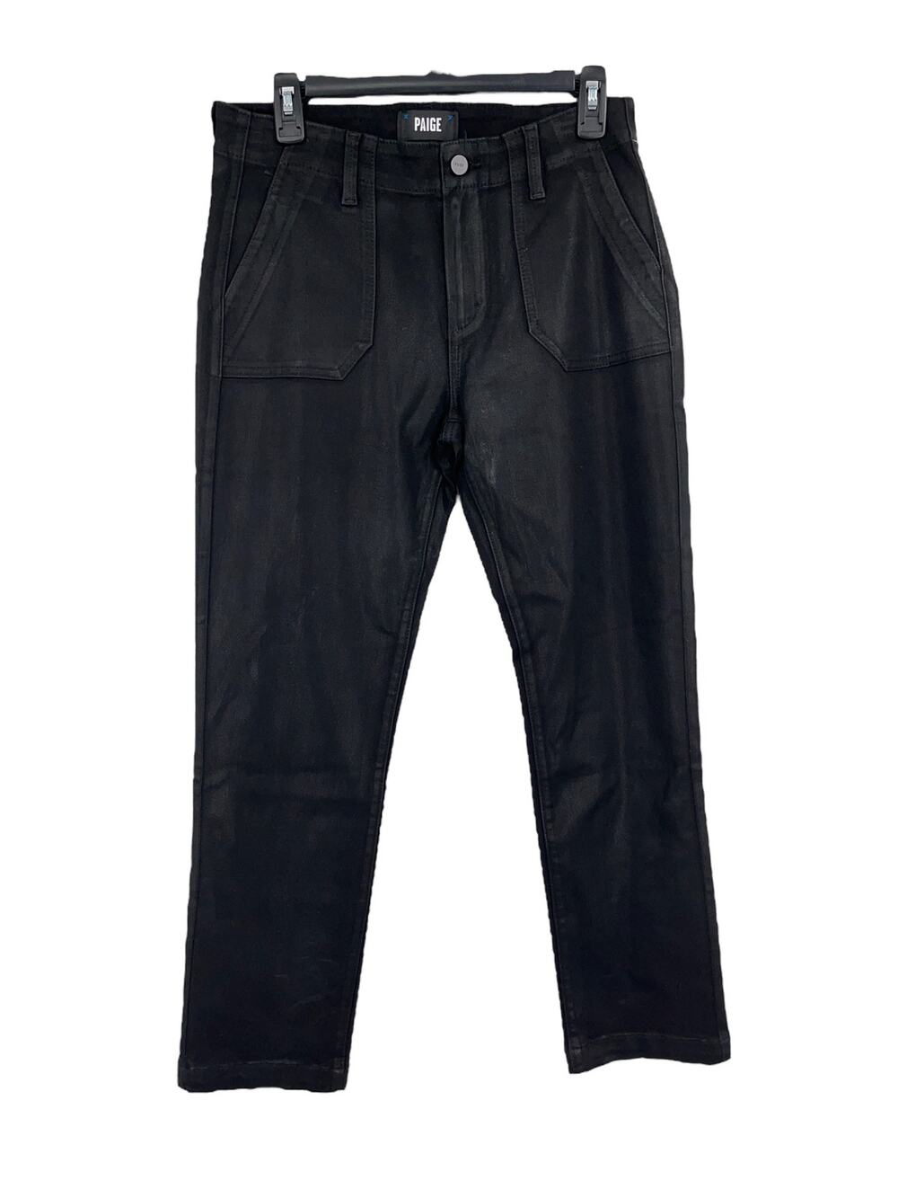 Paige Jeans Mayslie straight ankle coating black size 29
